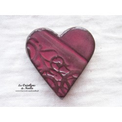 Magnet coeur couleur vieux rose