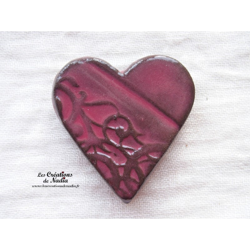 Magnet coeur couleur vieux rose