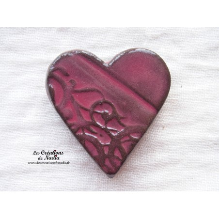 Magnet coeur couleur vieux rose